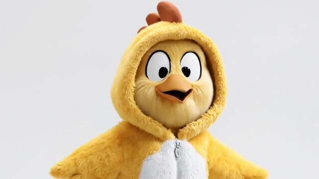 3d model of cartoon chicken character