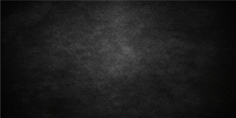 A dark and black grunge background featuring a vintage textured wall with a dirty concrete stone surface and an old gray paper pattern design for a blank backdrop © FANUSH