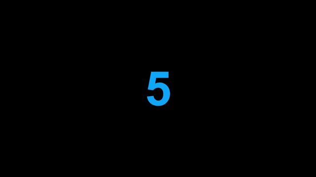 Text 10 second countdown timer animation with neon number text glowing from 10 to 0 with interesting neon number animation. Stylish Neon Countdown Numbers 10 to 0.
