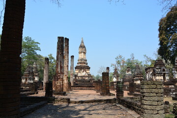 Naklejka premium タイ チェンマイのシーサッチャナーライ歴史公園（Si Satchanalai Historical Park）