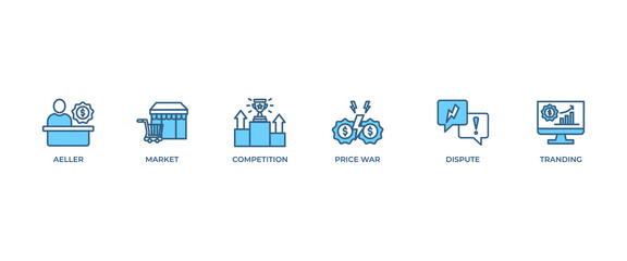 Trade war banner web icon vector illustration concept with icon