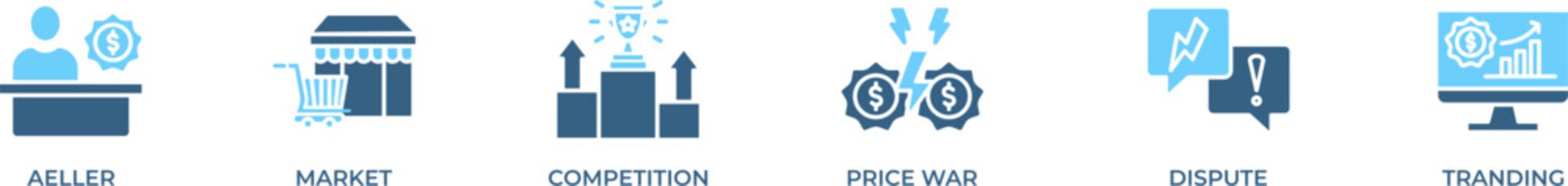 Trade war banner web icon vector illustration concept with icon