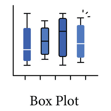 Box Plot Icon Representing Statistical Data Distribution And Quartile Analysis