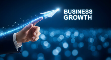 Businessman accelerates growth with innovative ideas and digital solutions