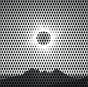 solar eclipse sun halftone vector moon astronomy space celestial darkness science corona event lunar nature