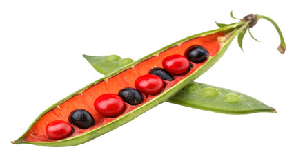 Poisonous Plant Rosary Pea on white or transparent background
