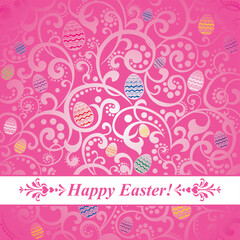 Easter greeting card. Vector Illustration