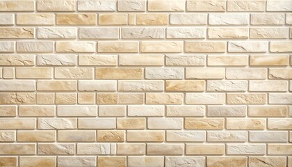 Obraz premium Beige Brick Wall Background Texture for Interior Design and Construction Projects Architecture Detail.