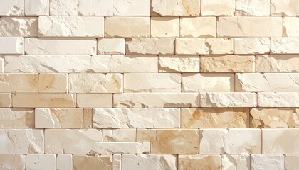 Obraz premium Beige textured stone wall pattern for interior design natural look for construction cladding material background.