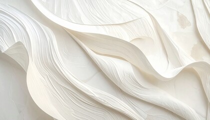 Obraz premium Abstract White Texture Background with Flowing Lines and Subtle Relief for a Minimalist Aesthetic.