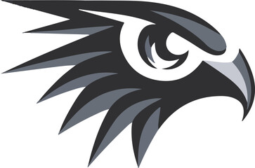 Naklejka premium Aggressive Hawk Predator Mascot Design