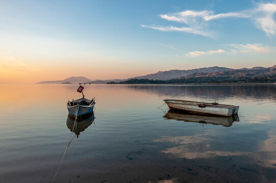 The Bafa Lake Naturel Park view in Turkey
