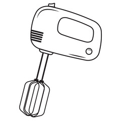 Doodle style mixer, black outline