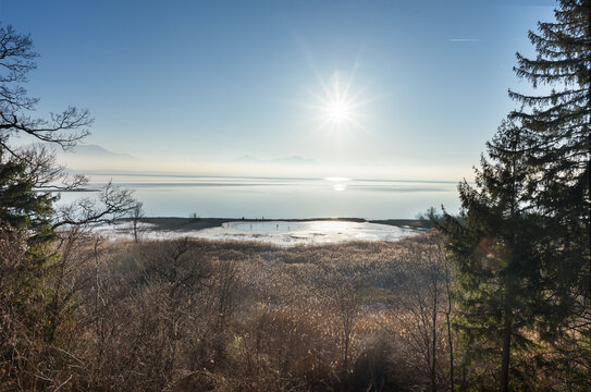 Chimneseeufer im Winter bei Sonne