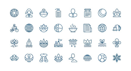 Obraz premium Abstract icon set environment nature wellness