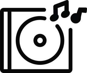 Music compact disc with melody notes