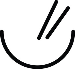 Hot bowl of noodles with chopsticks