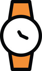 Analog wrist watch with brown strap