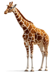 Fototapeta premium African giraffe on white background