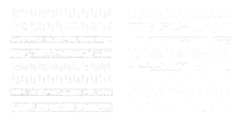 Fototapeta premium Abstract pattern of lines and dots resembling handwriting or code