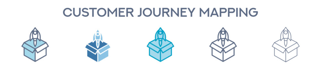 Obraz premium Product Launch Strategy Element For Design Graphic - Multi Styles. Line Icon Set For Business, Marketing, And Startup 