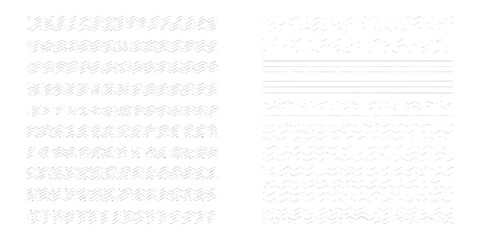 Fototapeta premium Practice handwriting sheet with various patterned lines and blank spaces