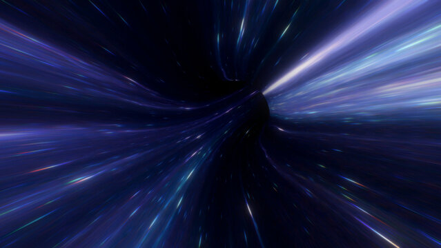 Purple-toned warp corridor with elongated light trails and deep perspective, creating a hypnotic sense of speed and spatial distortion ideal for futuristic motion backgrounds and abstract visuals
