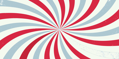 Radial burst pattern in red white and blue with a vintage texture