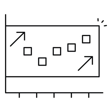 Scatter Plot Icon Symbolizing Statistical Correlation And Data Trend Analysis