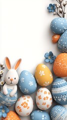 Happy Easter greeting card. Vector graphics