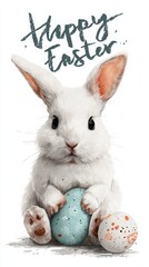 Happy Easter greeting card. Vector graphics