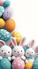 Happy Easter greeting card. Vector graphics