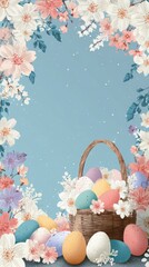 Happy Easter greeting card. Vector graphics