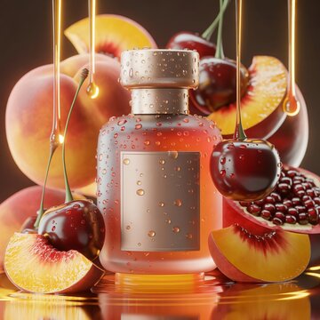 Fruity Nectar Luxury Fragrance Vibrant Still Life