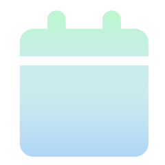 Fototapeta premium Light Blue Green Linear Calendar Gradient - Date card