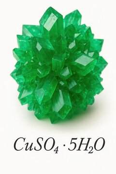 Laboratory reference image of copper sulfate pentahydrate crystal