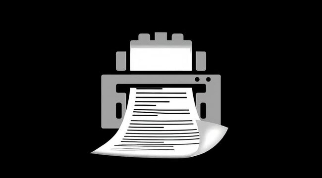 video footage gif of printer printing paper