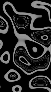 abstarct motiongraphics background scifi organic shapes lines grey on blac