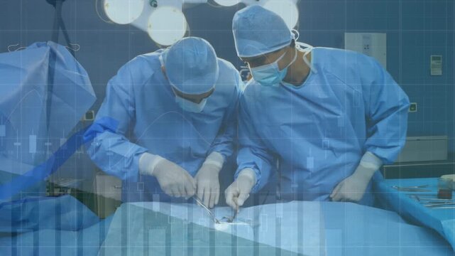 Statistical data processing against group of diverse surgeons performing operation at hospital