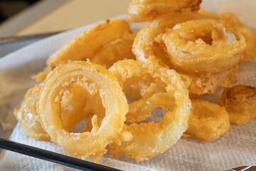 オニオンリング、玉ねぎ、揚げ物、つまみ、リング
