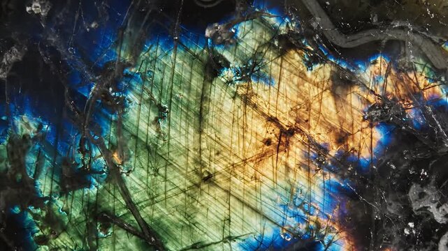 Labradorite Gemstone With Iridescent Flashes