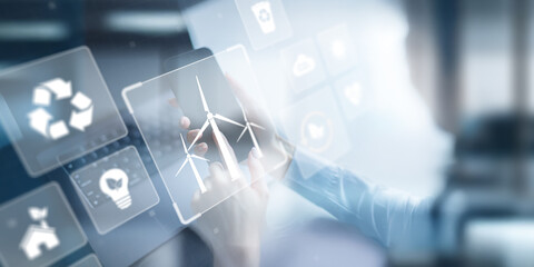 Sustainable Energy and Environmental Technology Concept.