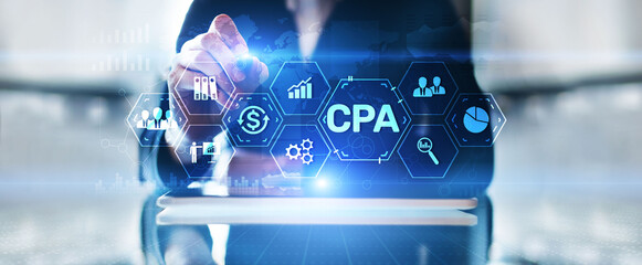 CPA Certified public accountant auditor. Business finance accounting audit concept.