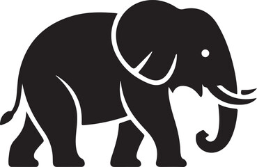 Obraz premium minimal elephant silhouette pack vector icons for branding and learning
