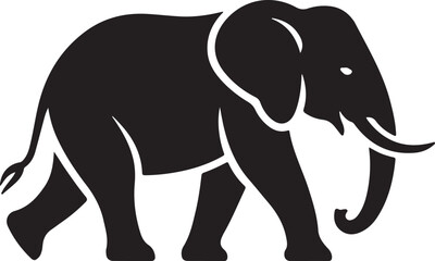 Fototapeta premium Elephant icons vector silhouette design. Vector flat graphic design illustration.