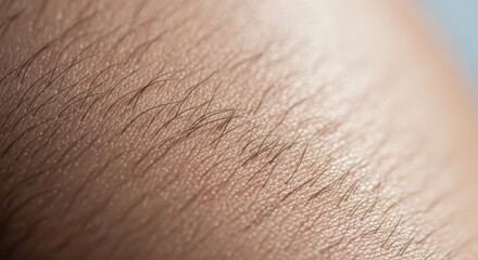 Fototapeta premium Extreme close up reveals texture of skin covered in fine dark body hair