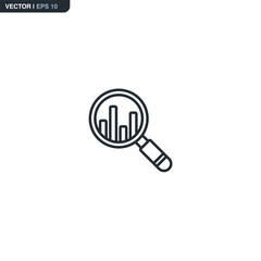 Analysis statistics, linear style sign for mobile concept and web design