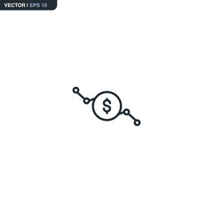 Bankrupt, linear style sign for mobile concept and web design