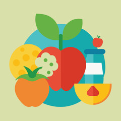vector illustration of an apple