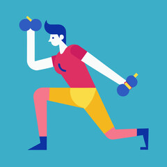 man running on treadmill